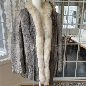 Gray and Cream Teddy Jacket